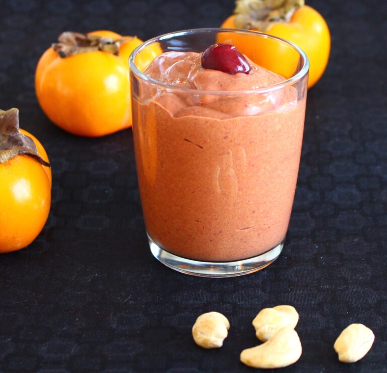 Persimmon Cherry Cheesecake Smoothie