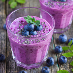 smoothie with blueberries