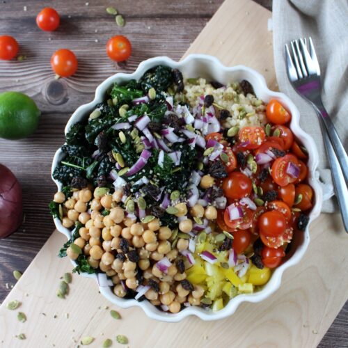 pearl couscous salad with veggies