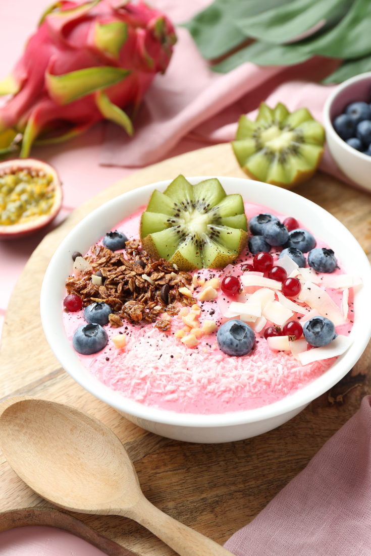 pink smoothie bowl