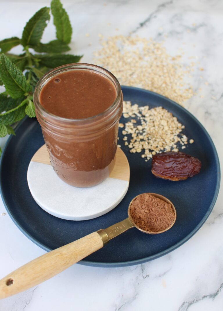 Decadent Mint Oatmeal Chocolate Smoothie