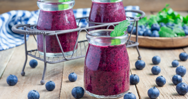 Easy Mixed Berry Basil Smoothie