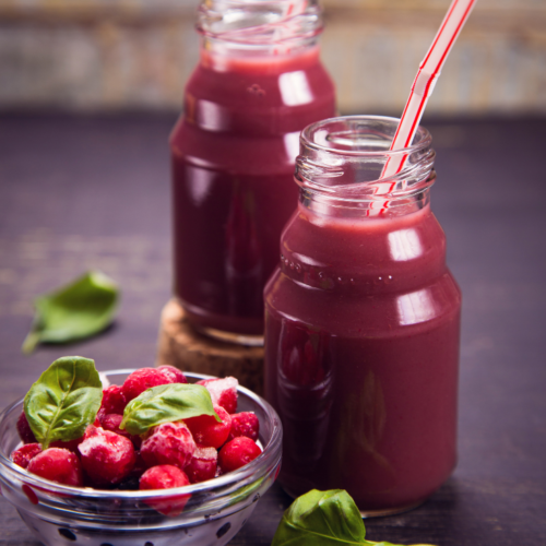 berry basil smoothie