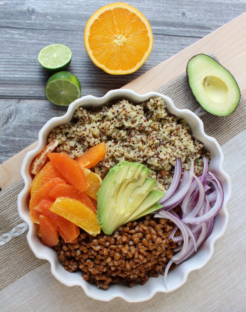 simple quinoa lentil salad