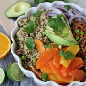 quinoa lentil orange salad