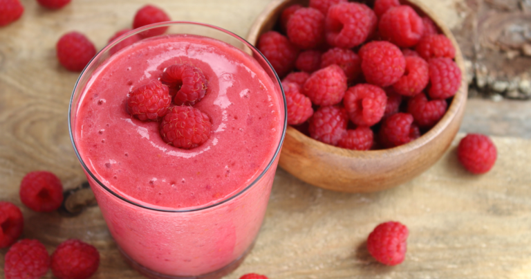 Summer Vanilla Raspberry Shake (with a melon twist)