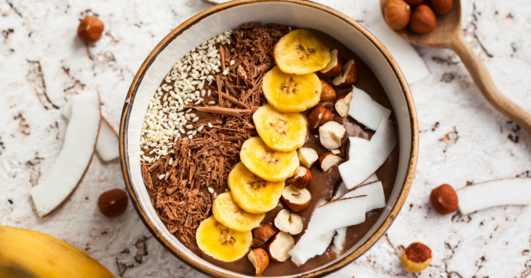 Nutella Milkshake Smoothie Bowl – Vegan & Sugar-Free