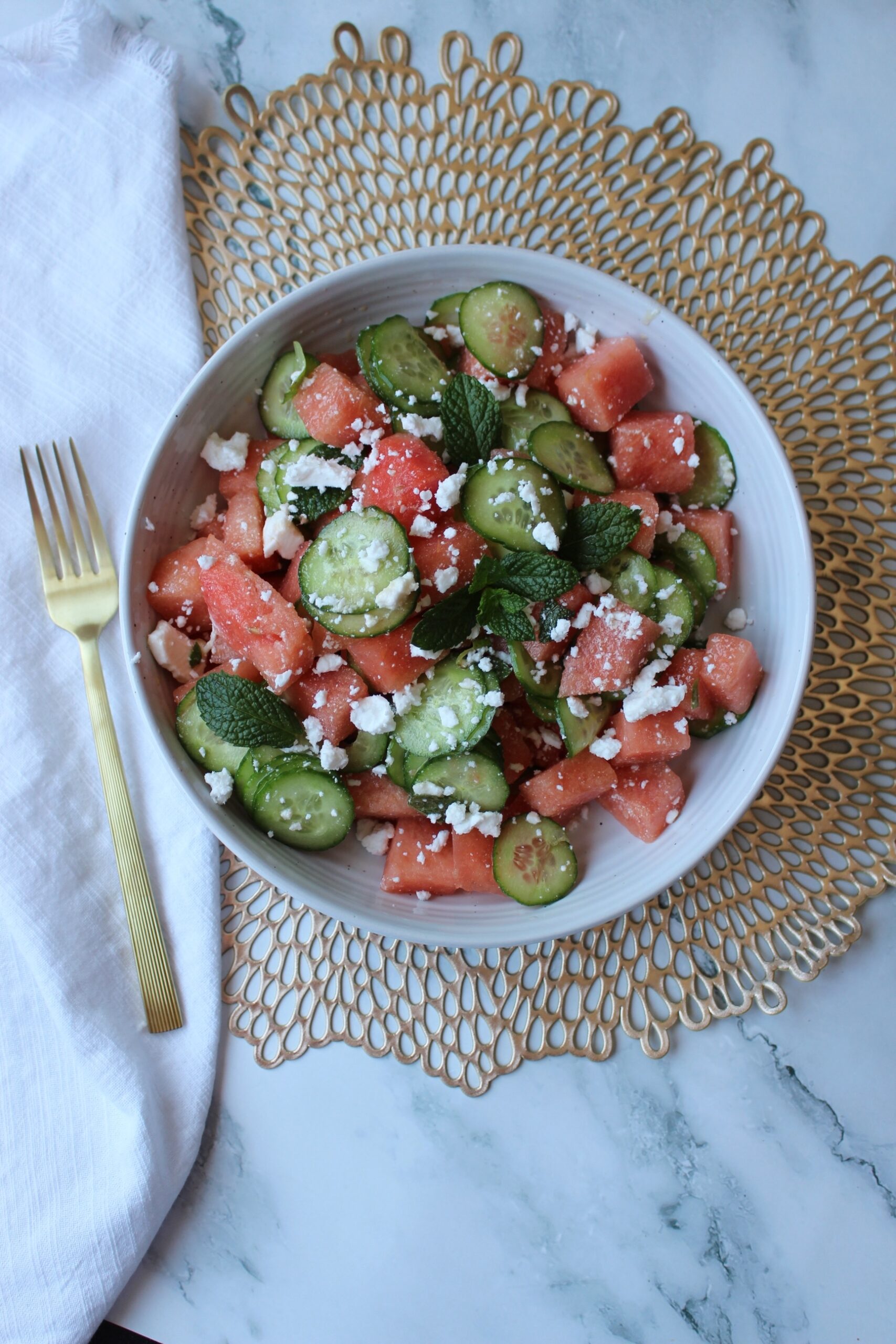 watermelon cucumber salad