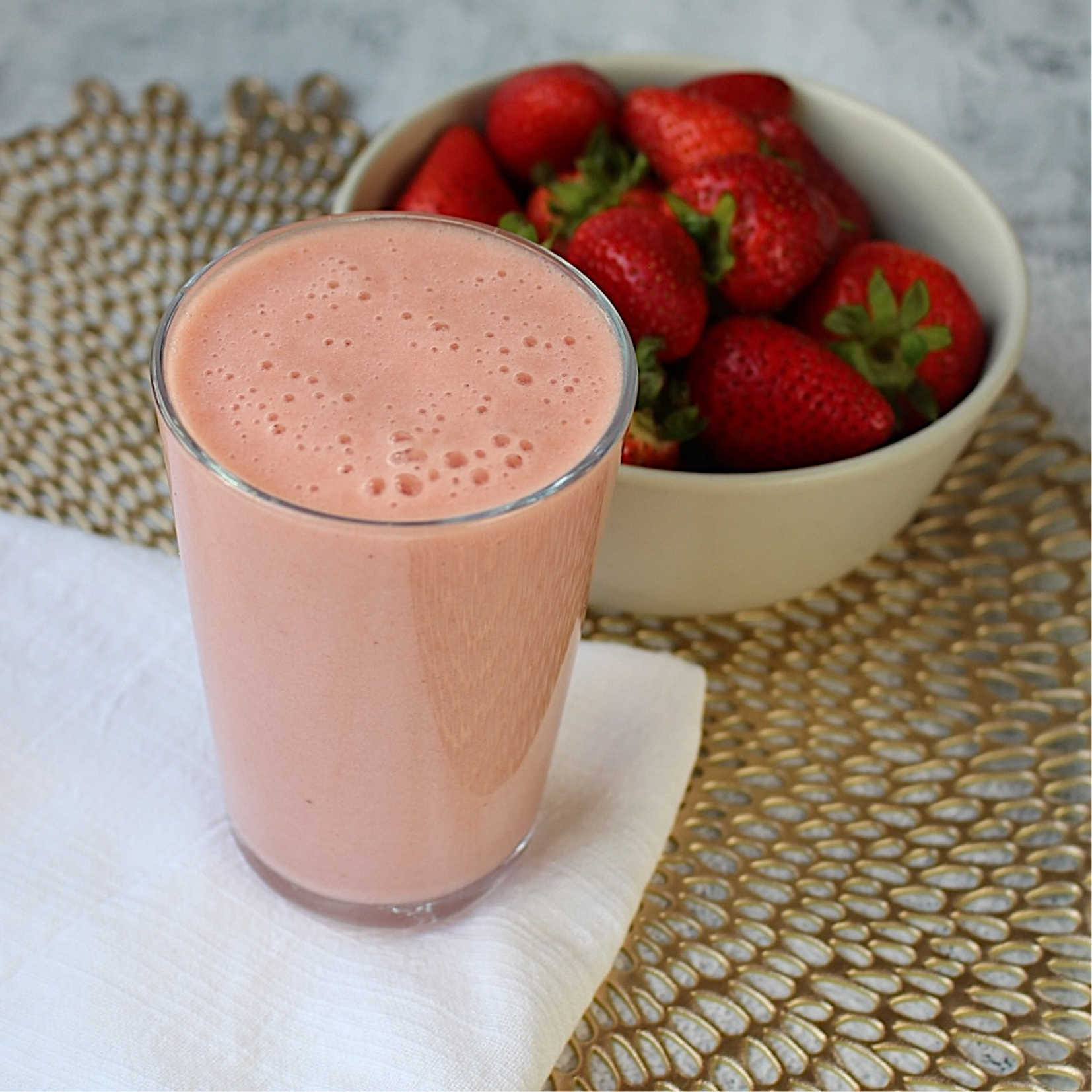 Strawberry coconut yogurt milkshake