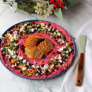 Holiday Hummus Wreath