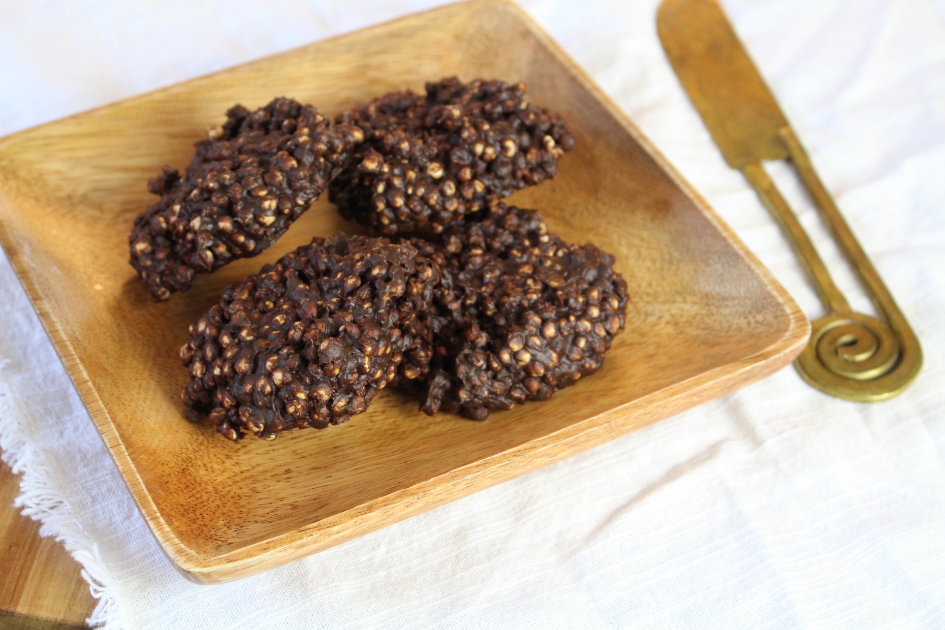 No-Bake Vegan Chocolate Puffed Cereal Bites (Gluten-Free)