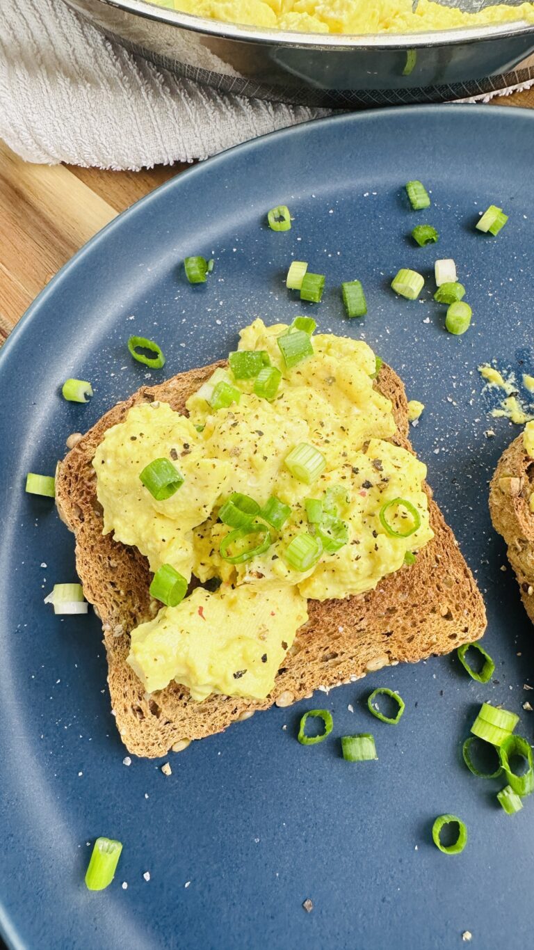 Creamy Oil-Free Scrambled Tofu (High-Protein & WFPB)